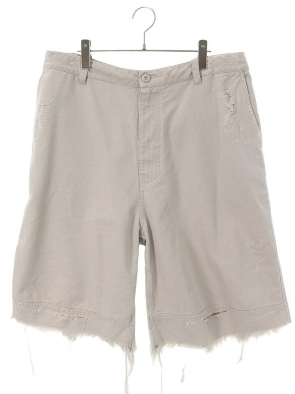 Balenciaga Distressed Heavy Cotton Work Shorts